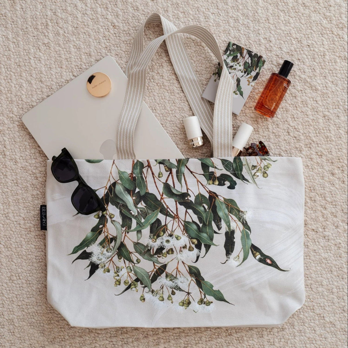 Bell Art Flowering Gum Tote Bag -Bell Art- Nest & Bird
