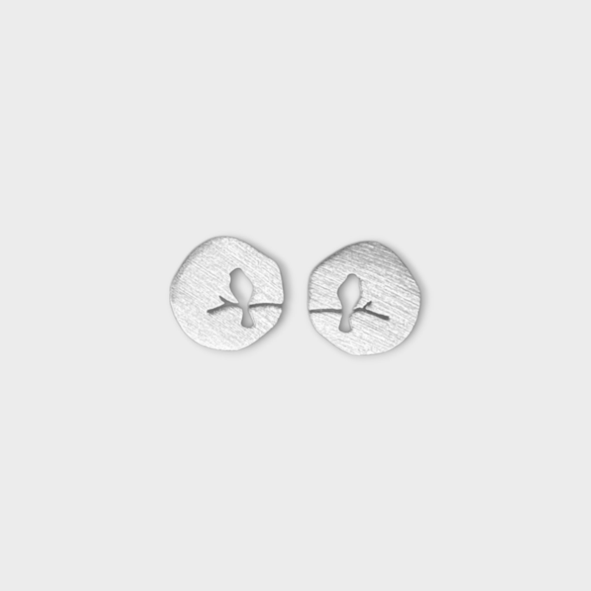 Birdsong Circle Earrings - Silver - Nest & Bird - Nest & Bird