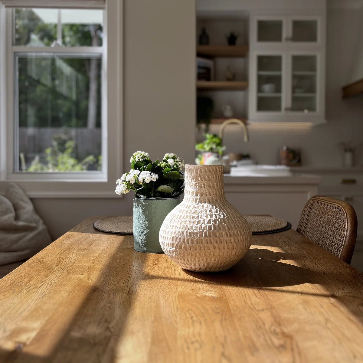 Cotton Stone Gourd Vase -Matteurs- Nest & Bird
