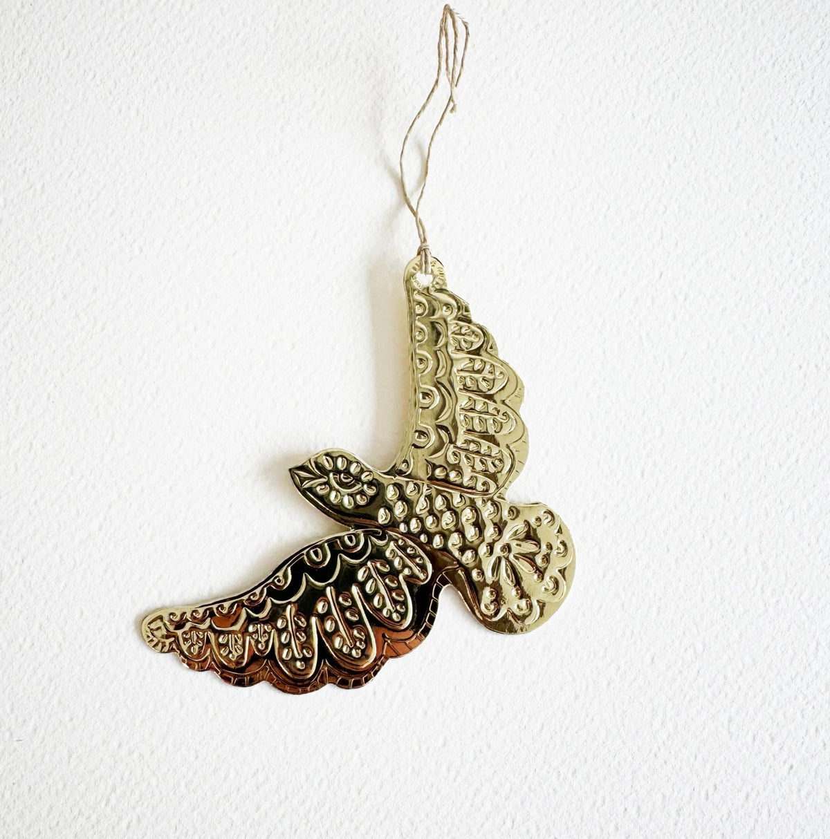 Embossed Paper Dove Ornament – Gold - THE LITTLE PRESS - Nest & Bird
