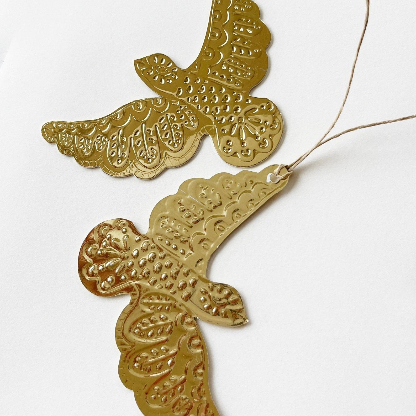 Embossed Paper Dove Ornament – Gold - THE LITTLE PRESS - Nest & Bird
