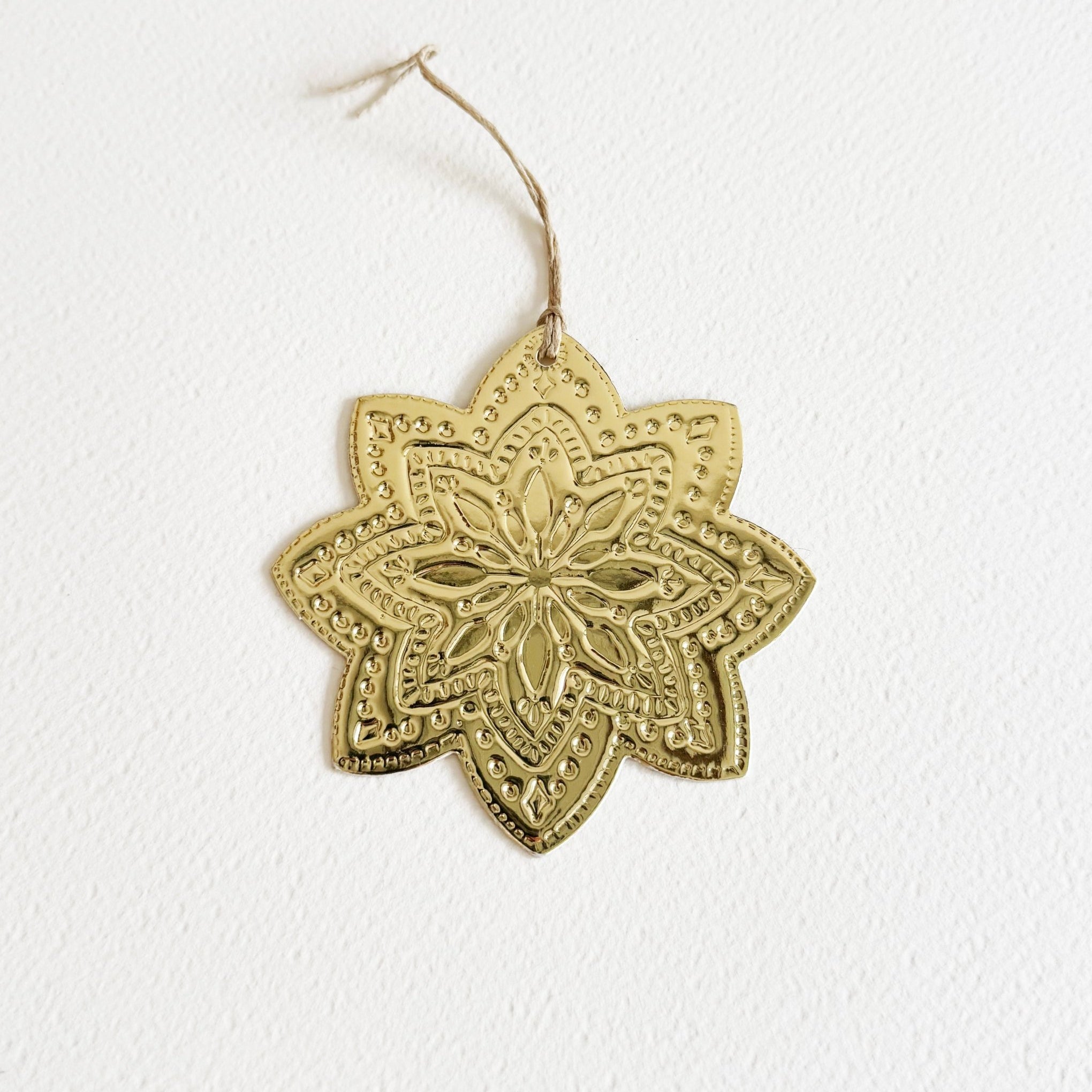 Embossed Paper Star Ornament – Gold - THE LITTLE PRESS - Nest & Bird