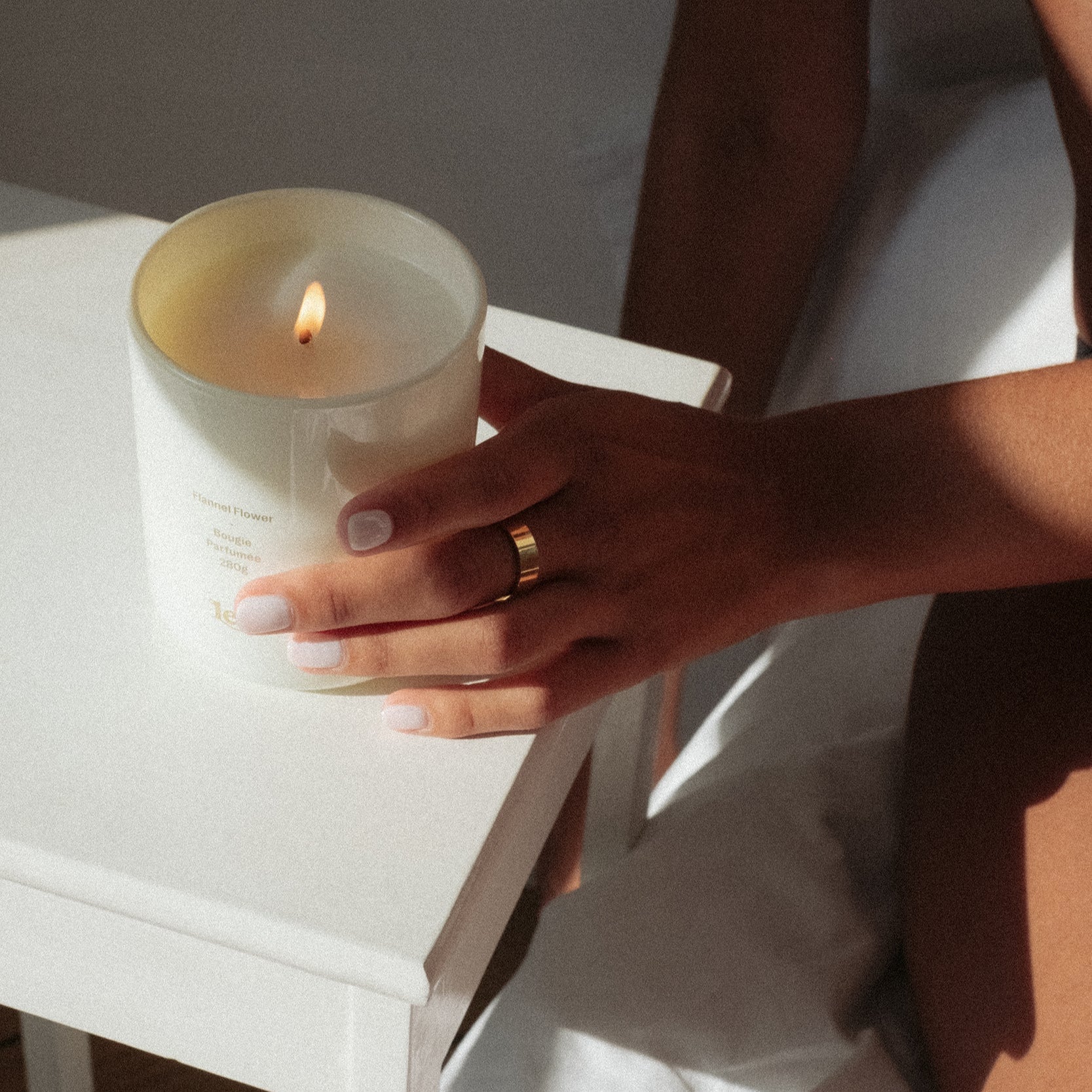 Flannel Flower Candle - Leif - Nest & Bird