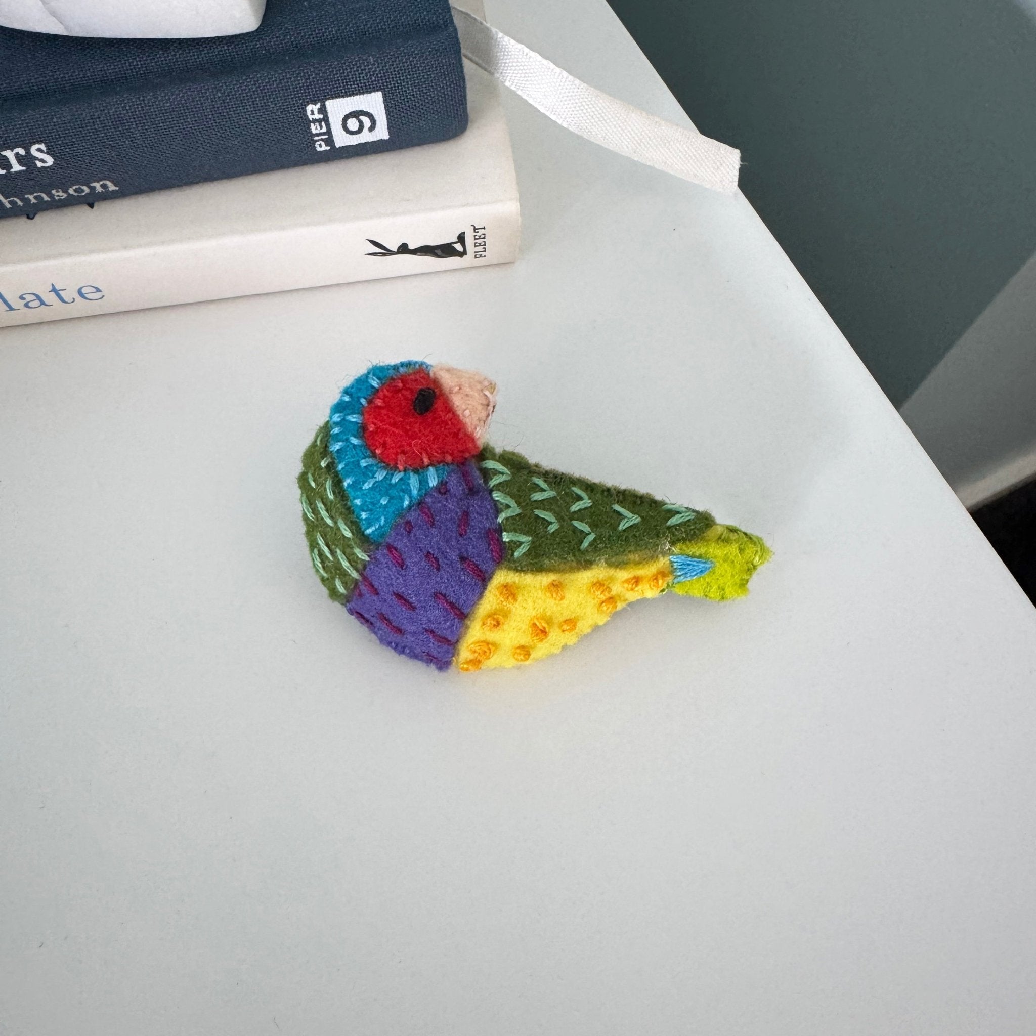 Handcrafted Felt Bird Brooch - Nest & Bird - Nest & Bird