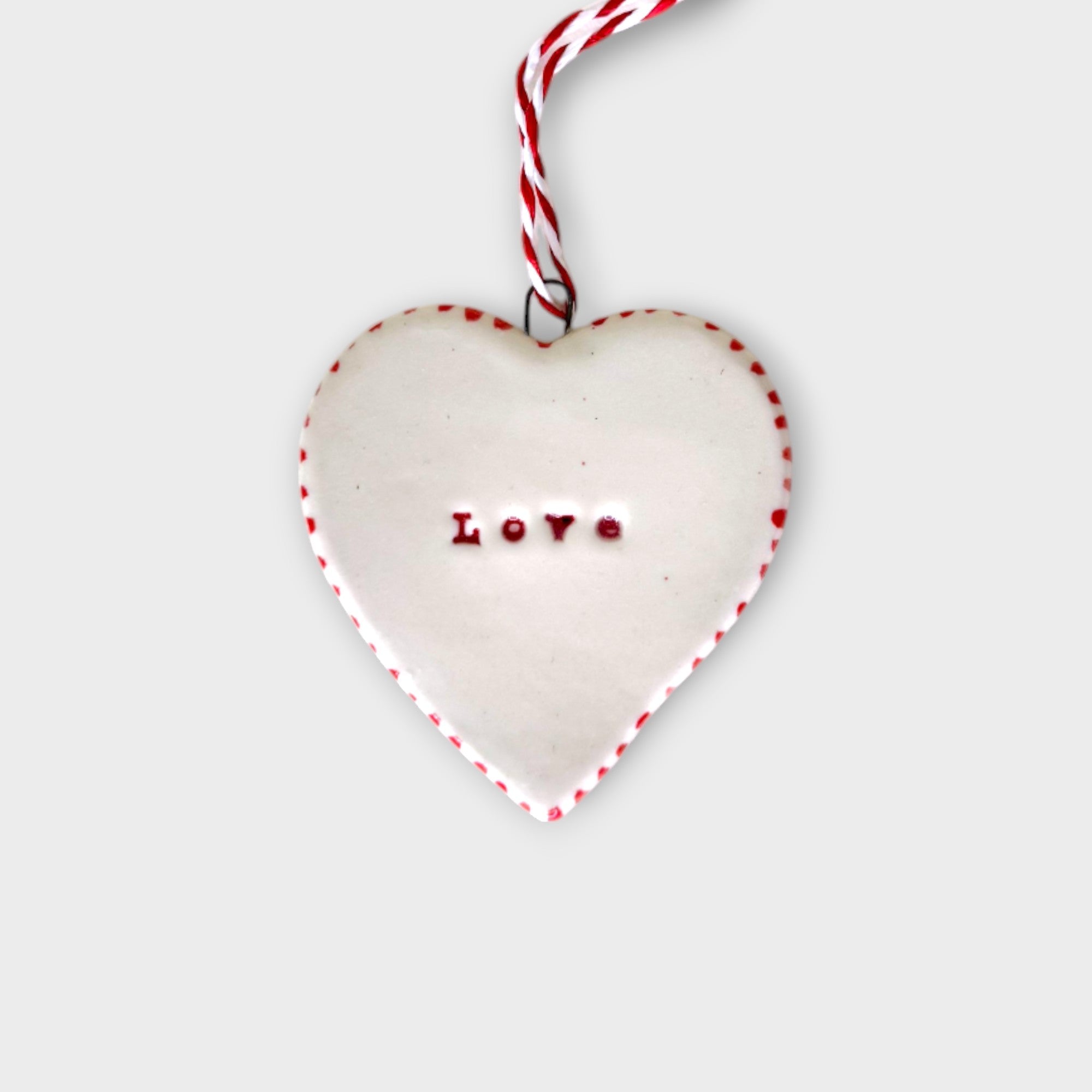Handmade Ceramic Love Heart - Carramar Pottery - Nest & Bird