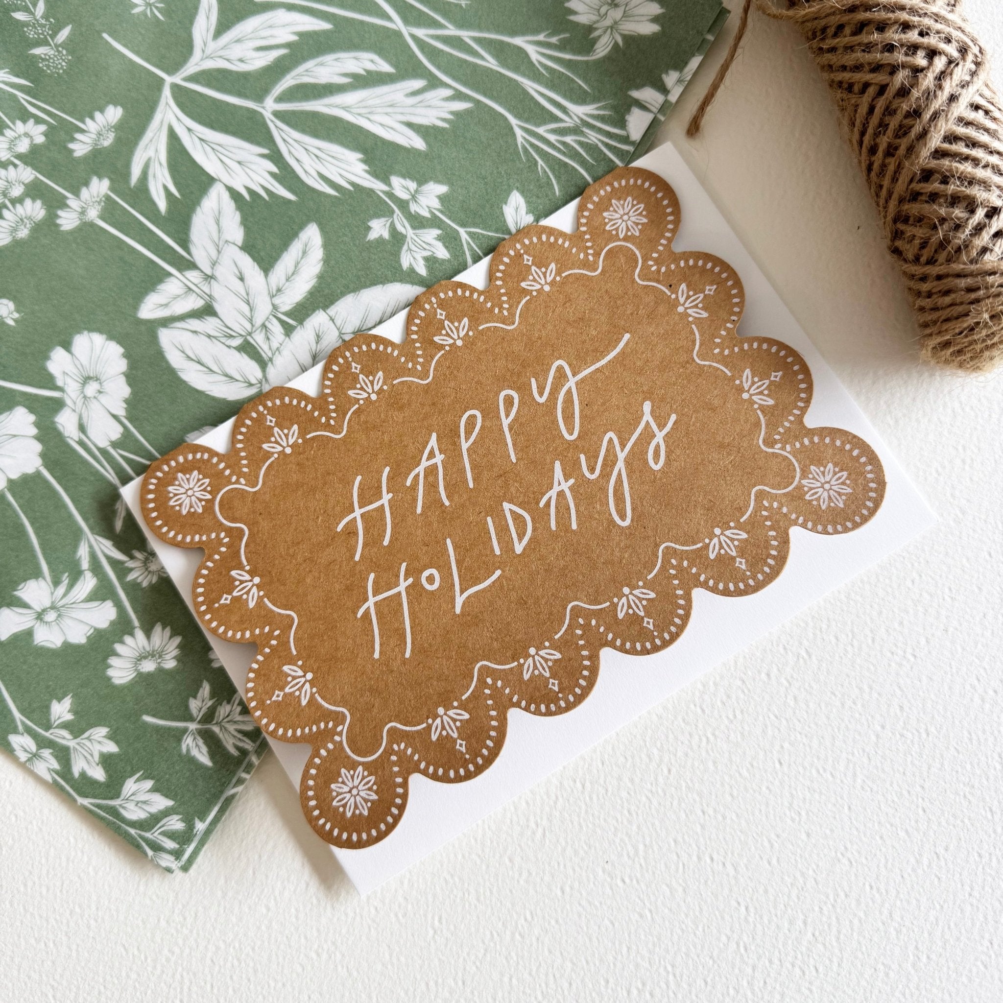 Happy Holidays Greeting Card - THE LITTLE PRESS - Nest & Bird