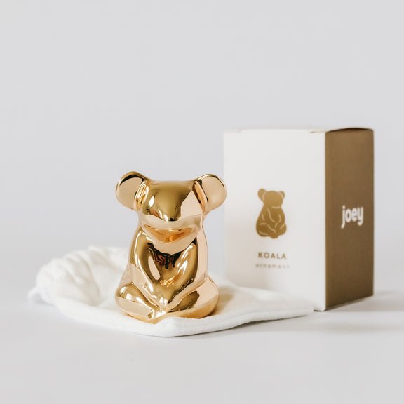 Joey Koala Sculpture | Gold Plated -Nest & Bird- Nest & Bird