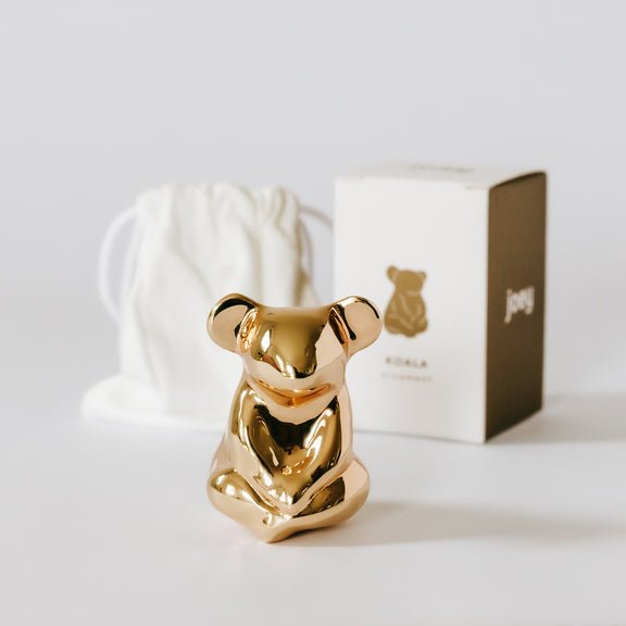 Joey Koala Sculpture | Gold Plated -Nest & Bird- Nest & Bird