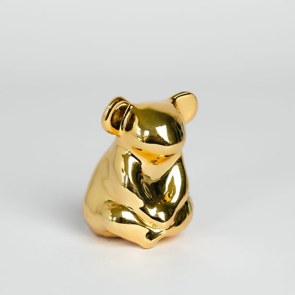 Joey Koala Sculpture | Gold Plated -Nest & Bird- Nest & Bird
