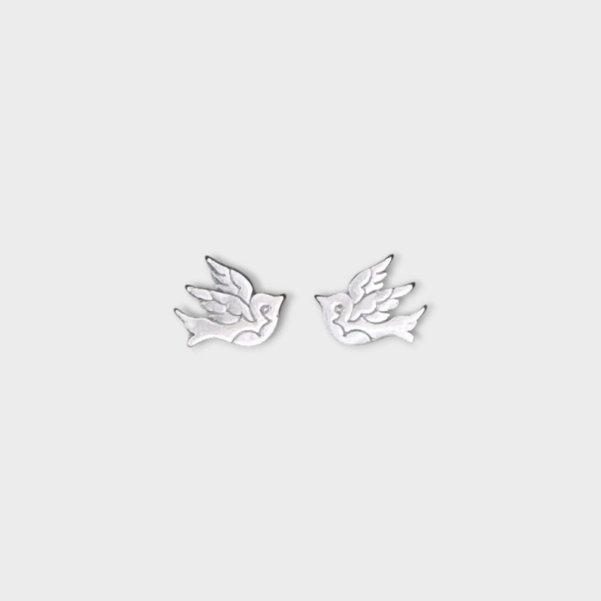 Little Bird Stud Earrings - Silver - Nest & Bird - Nest & Bird