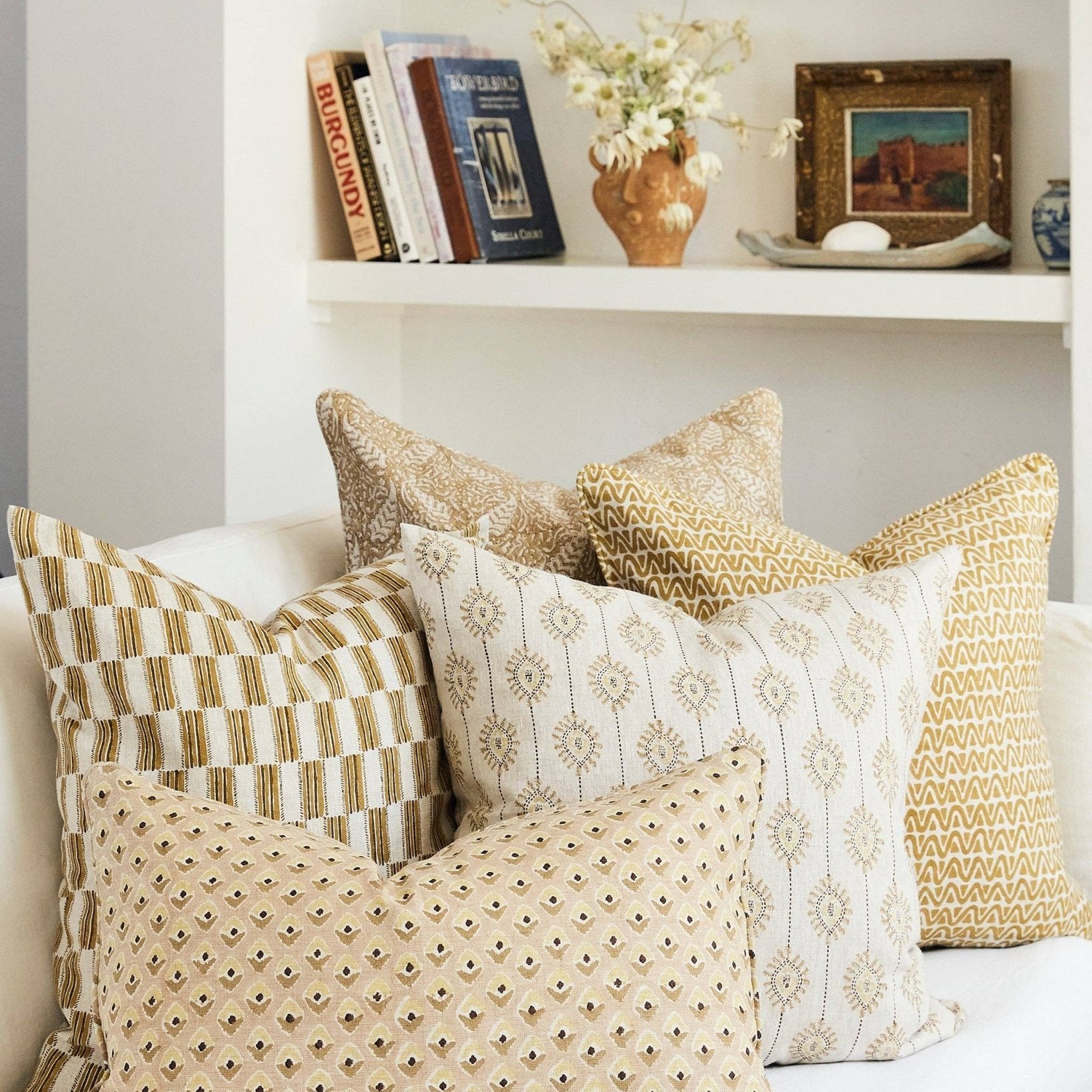 Menorca Saffron Pillow - Walter G - Nest & Bird