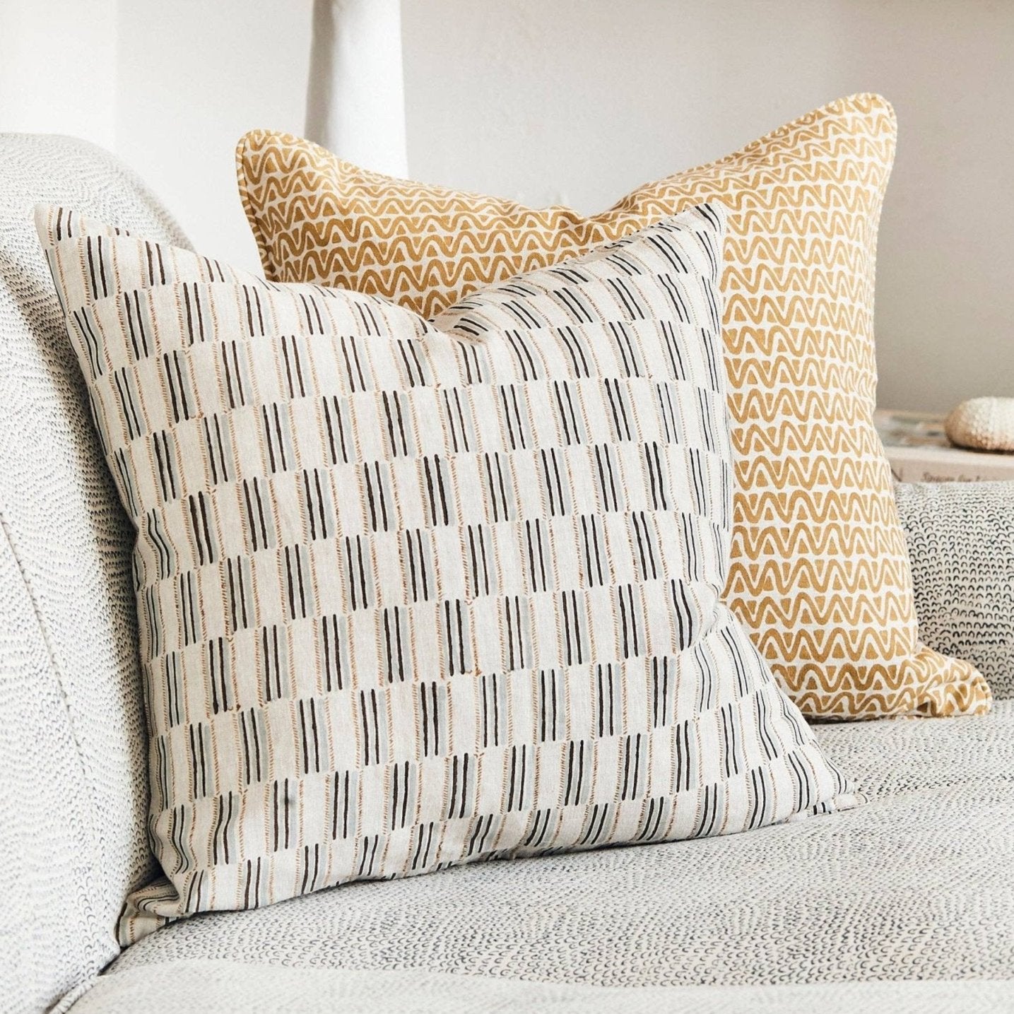 Menorca Saffron Pillow - Walter G - Nest & Bird