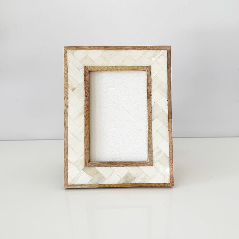 Natural Herringbone Frame Large - Status Collections - Nest & Bird