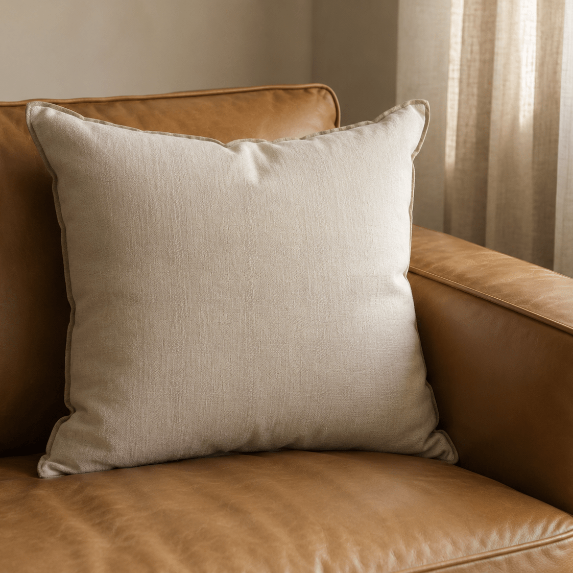 Panama Linden Cushion -Canvas + Sasson- Nest & Bird