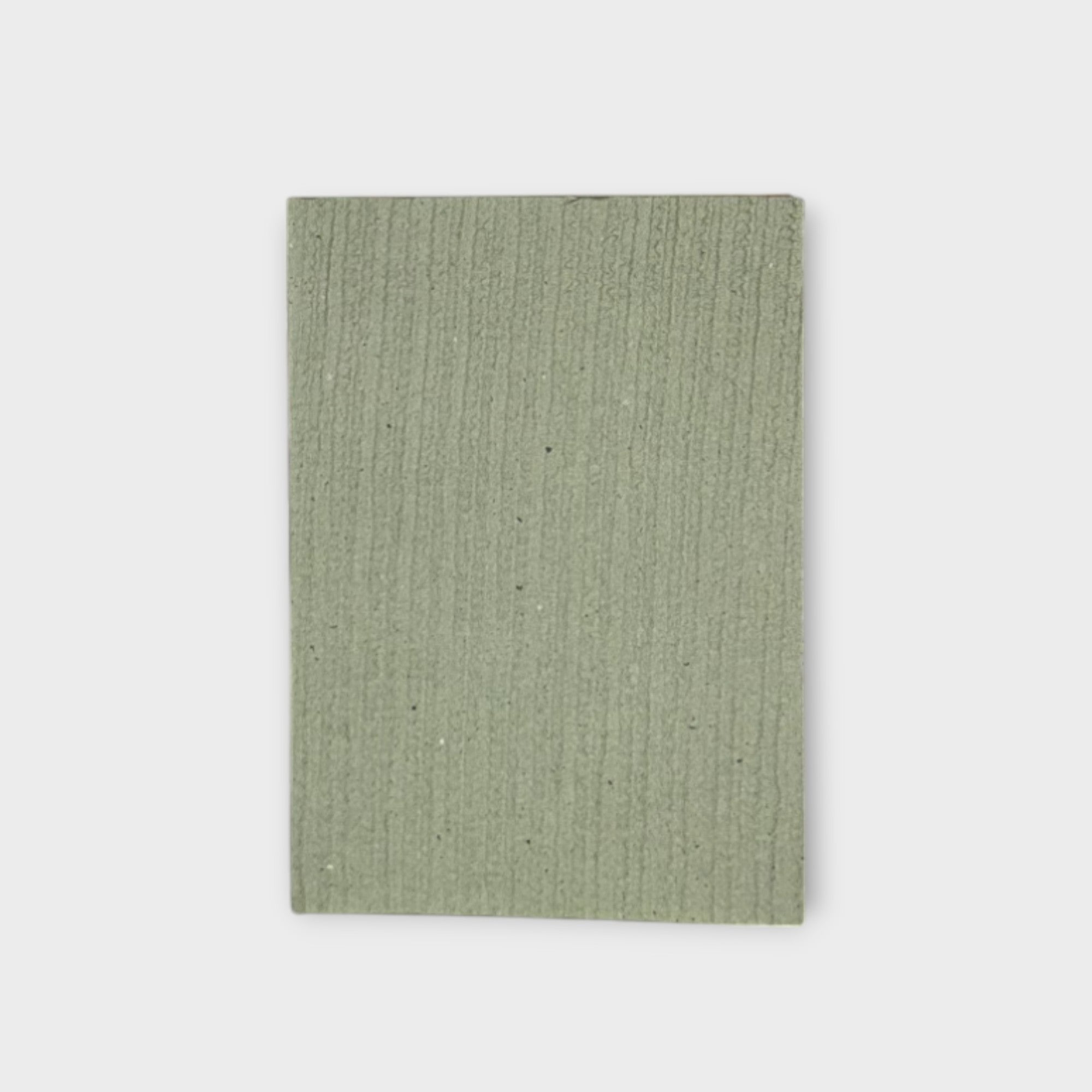 Recycled Paper Note Book - Large Green Stripe - Saraswati Papers - Nest & Bird