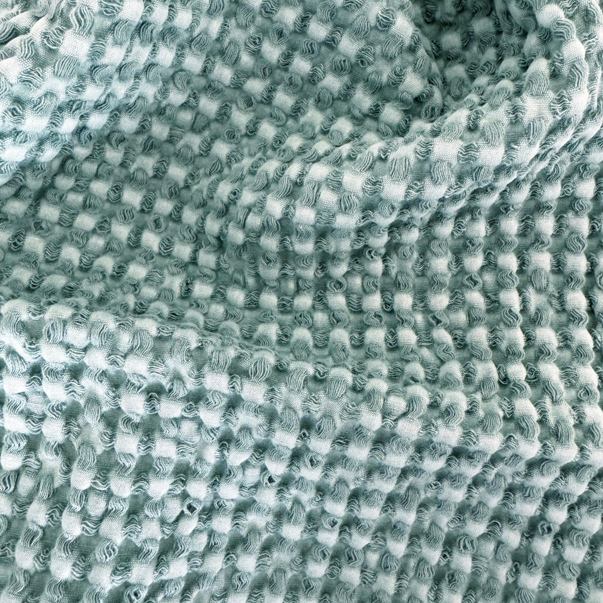 Rustic Waffle Hand Towel - Sea Green - Mama and Tochter - Nest & Bird