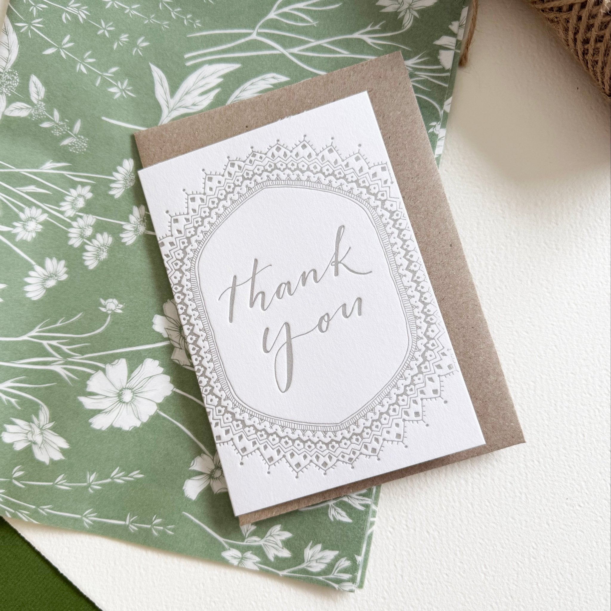 Thank You Greeting Card - THE LITTLE PRESS - Nest & Bird