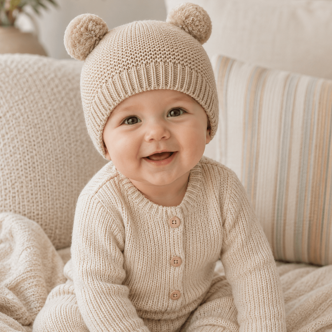 Toshi Organic Cotton Teddy Beanie -Toshi- Nest & Bird