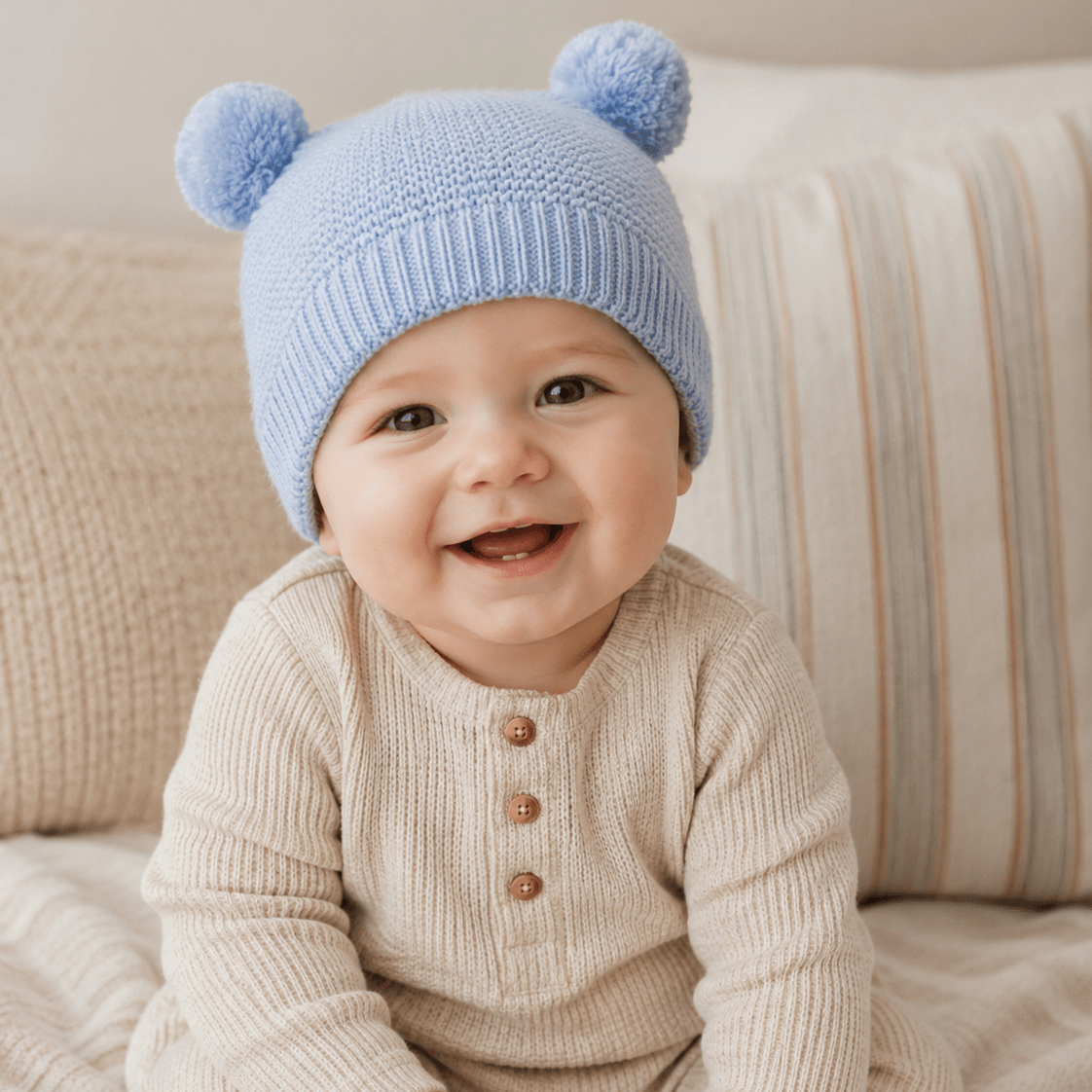 Toshi Organic Cotton Teddy Beanie -Toshi- Nest & Bird