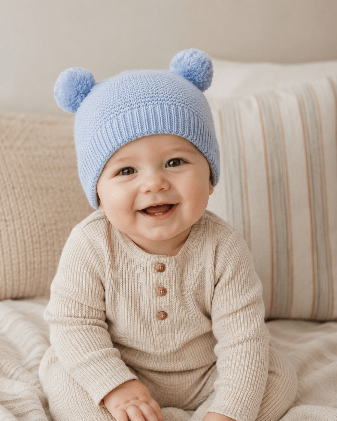 Toshi Organic Cotton Teddy Beanie -Toshi- Nest & Bird