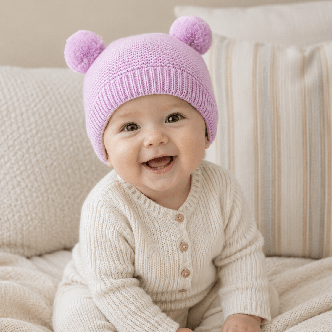 Toshi Organic Cotton Teddy Beanie -Toshi- Nest & Bird