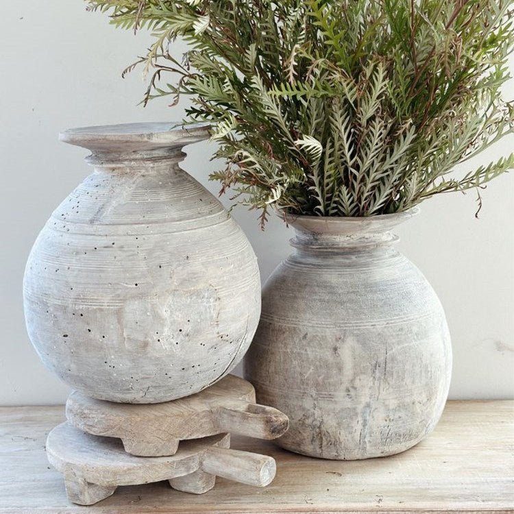 Vintage Indian Pot - Nest and Bird - Nest & Bird