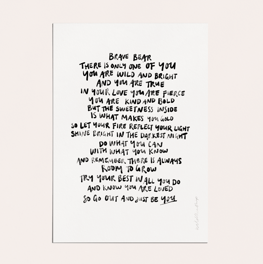 Wildkinship "Brave Bear" Print -Wildkinship- Nest & Bird