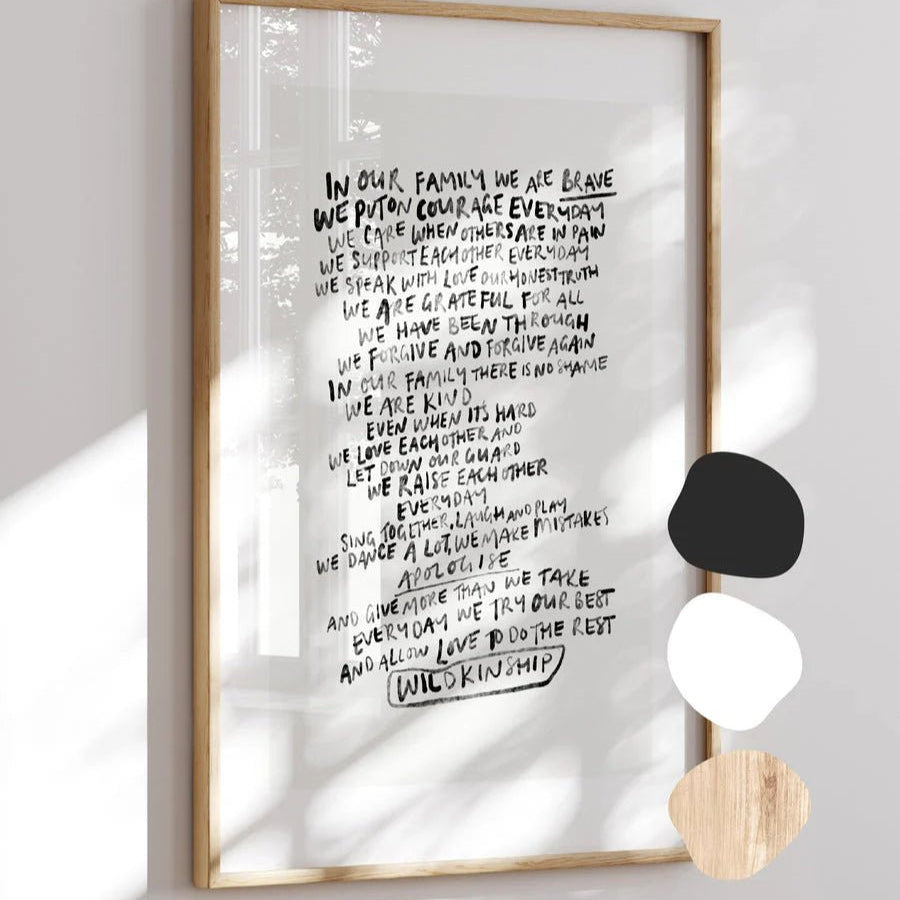 Wildkinship "In Our Family" Print - Wildkinship - Nest & Bird