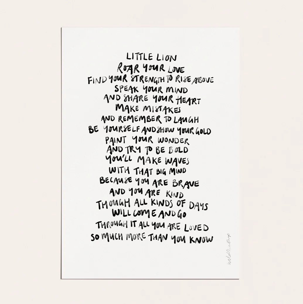 Wildkinship "Little Lion" Print -Wildkinship- Nest & Bird