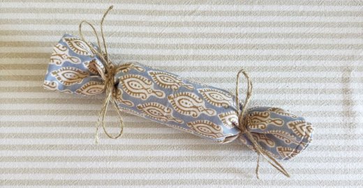 How to Turn Fabric Napkins Into Sustainable Christmas Crackers - Nest & Bird
