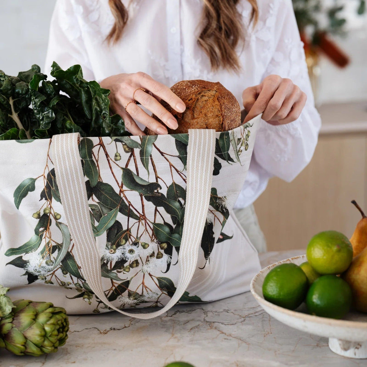 Bell Art Flowering Gum Tote Bag -Bell Art- Nest & Bird