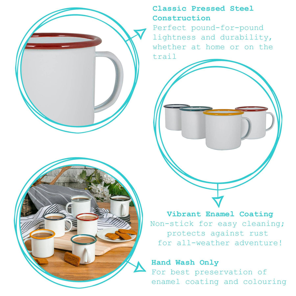 Black Rim Enamel Mini Cup - Rinkit Pty Ltd - Nest & Bird