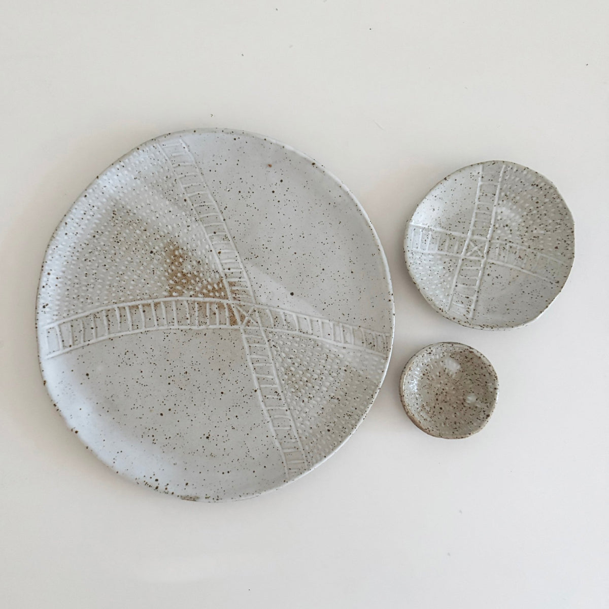 Ceramic Serving Plate and Two Dishes - Bay Rd Ceramics - Nest & Bird