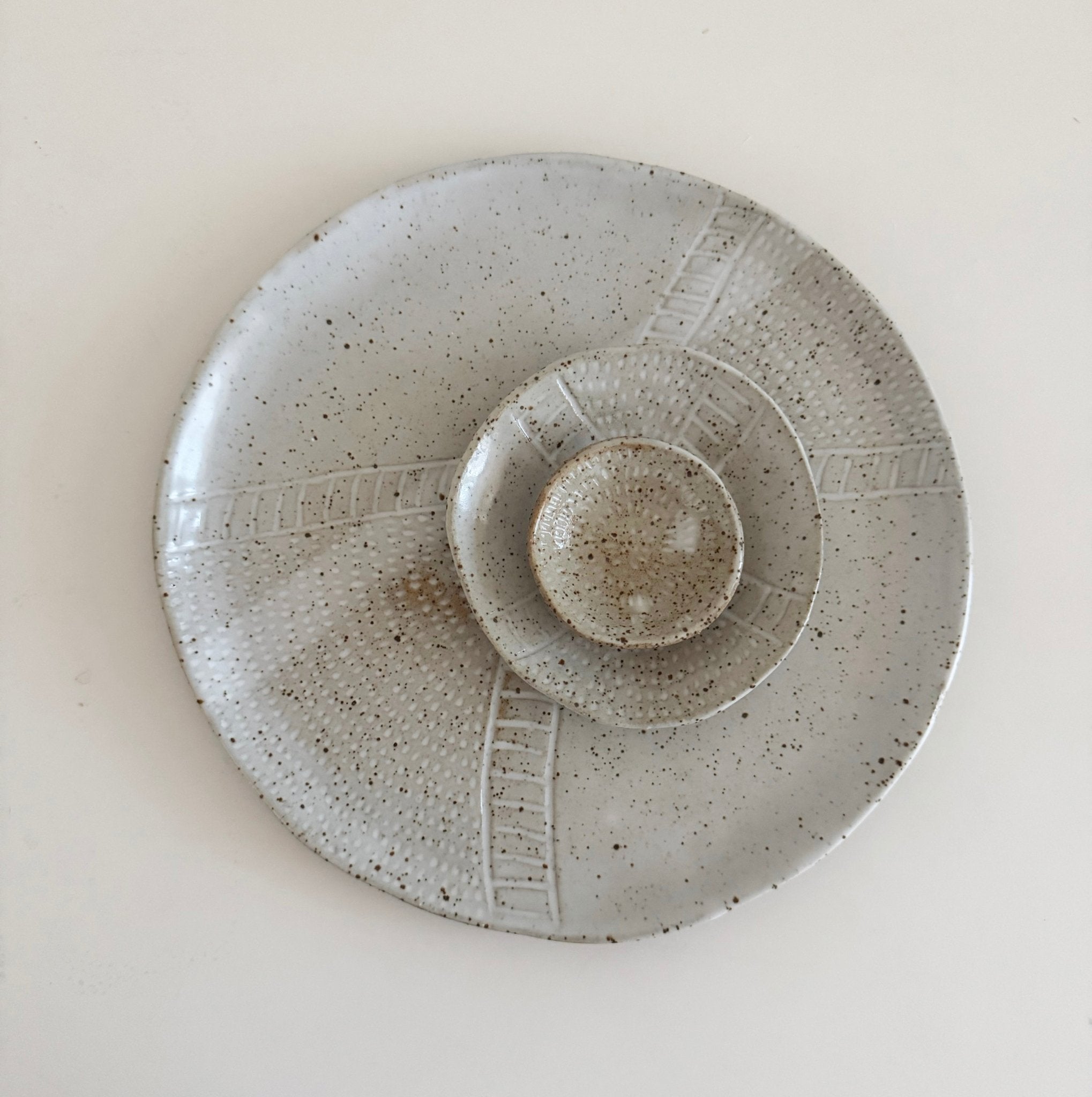Ceramic Serving Plate and Two Dishes - Bay Rd Ceramics - Nest & Bird
