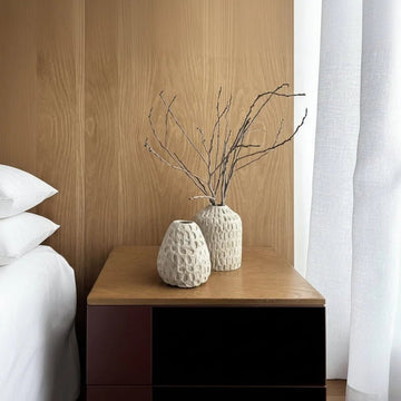 Cotton Stone Jar Vase -Matteurs- Nest & Bird