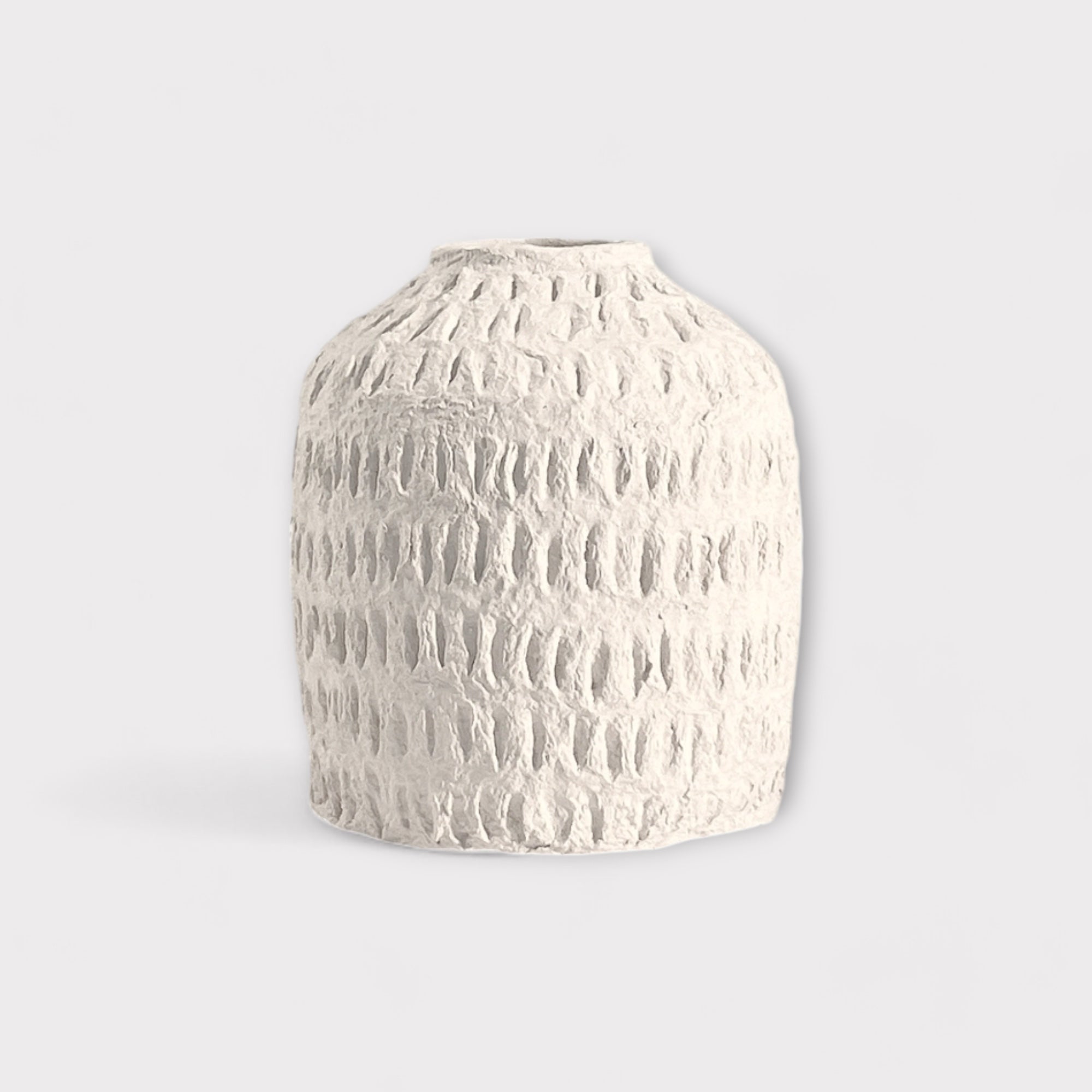 Cotton Stone Jar Vase - Eggshell - Matteurs - Nest & Bird