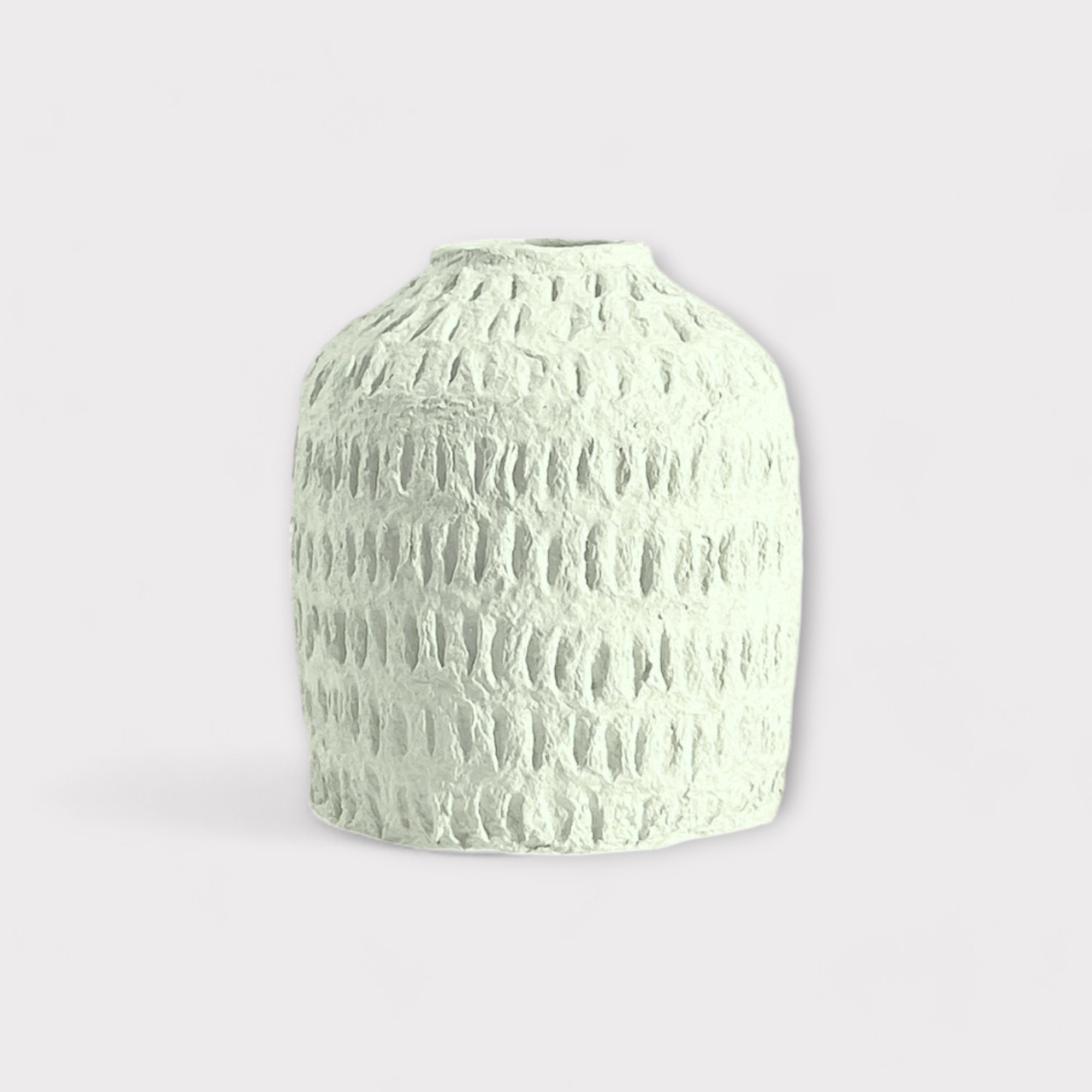 Cotton Stone Jar Vase - Light Mint - Matteurs - Nest & Bird