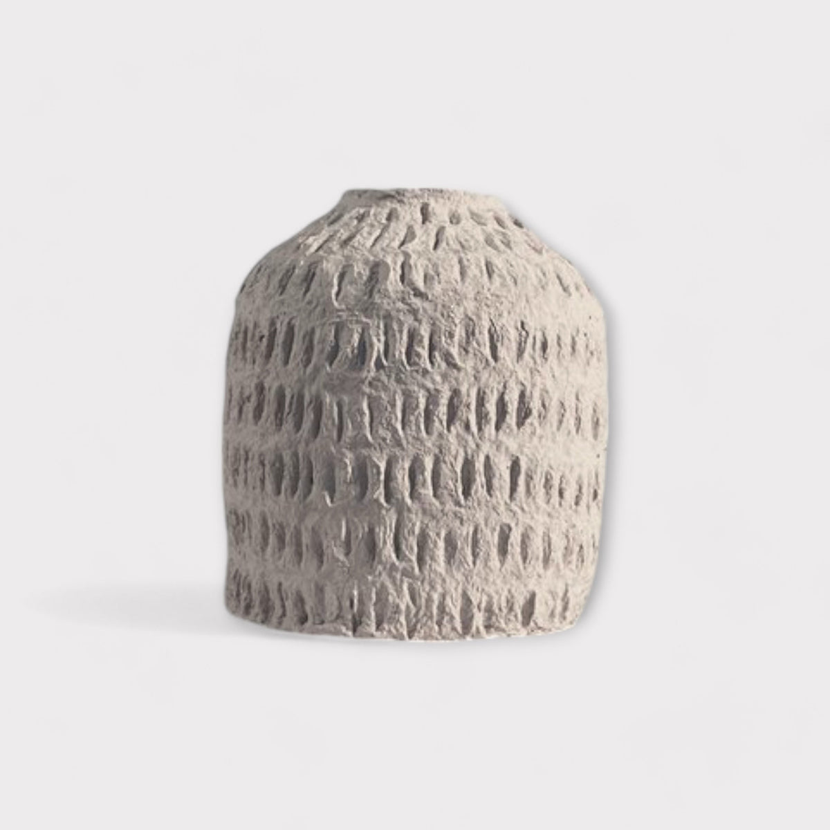 Cotton Stone Jar Vase - Soft Beige - Matteurs - Nest & Bird