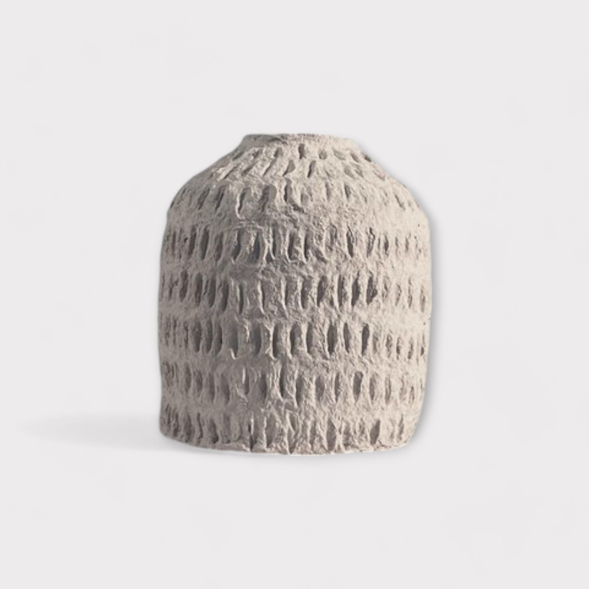 Cotton Stone Jar Vase - Soft Beige - Matteurs - Nest & Bird