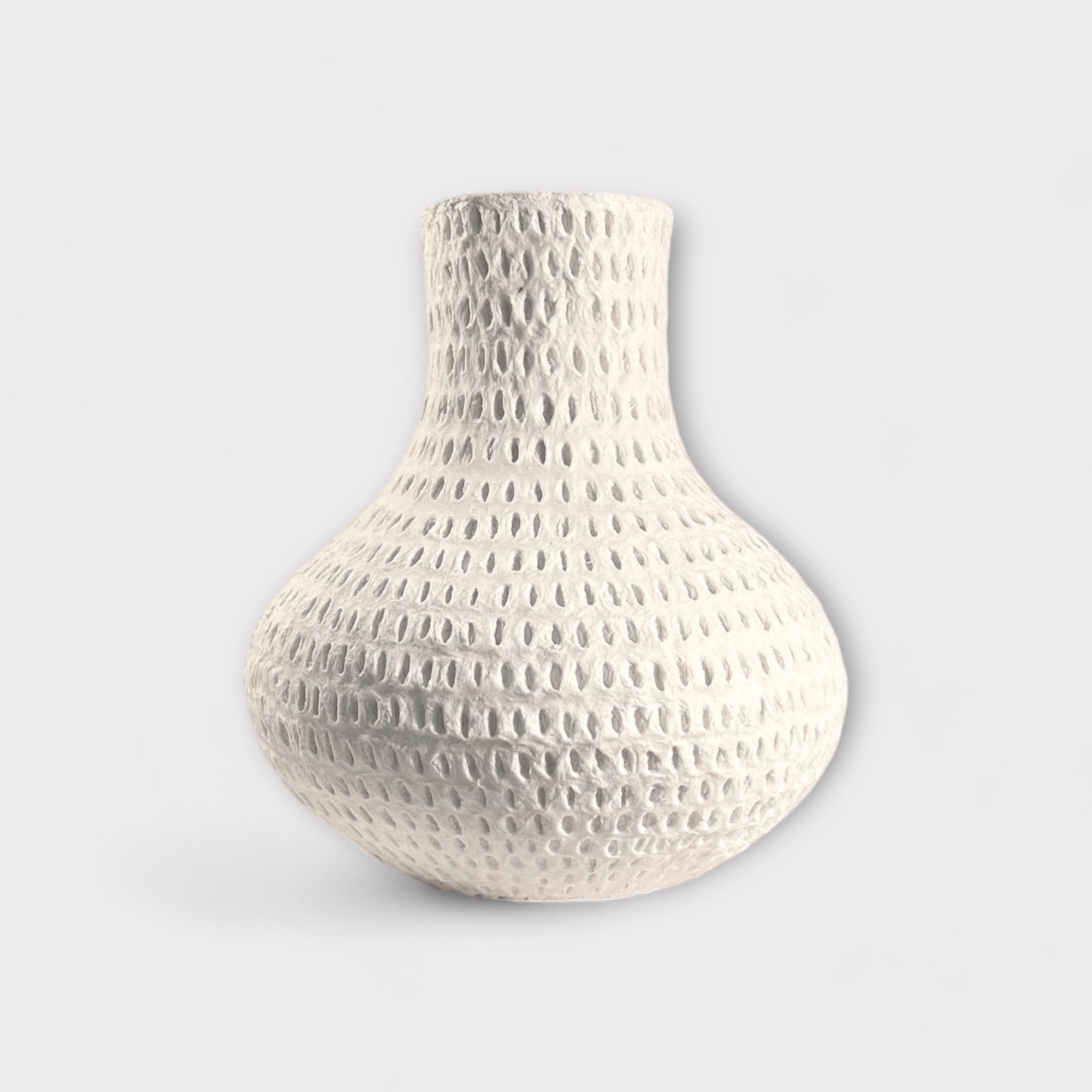 Cotton Stone Vase Gourd - Eggshell - Matteurs - Nest & Bird
