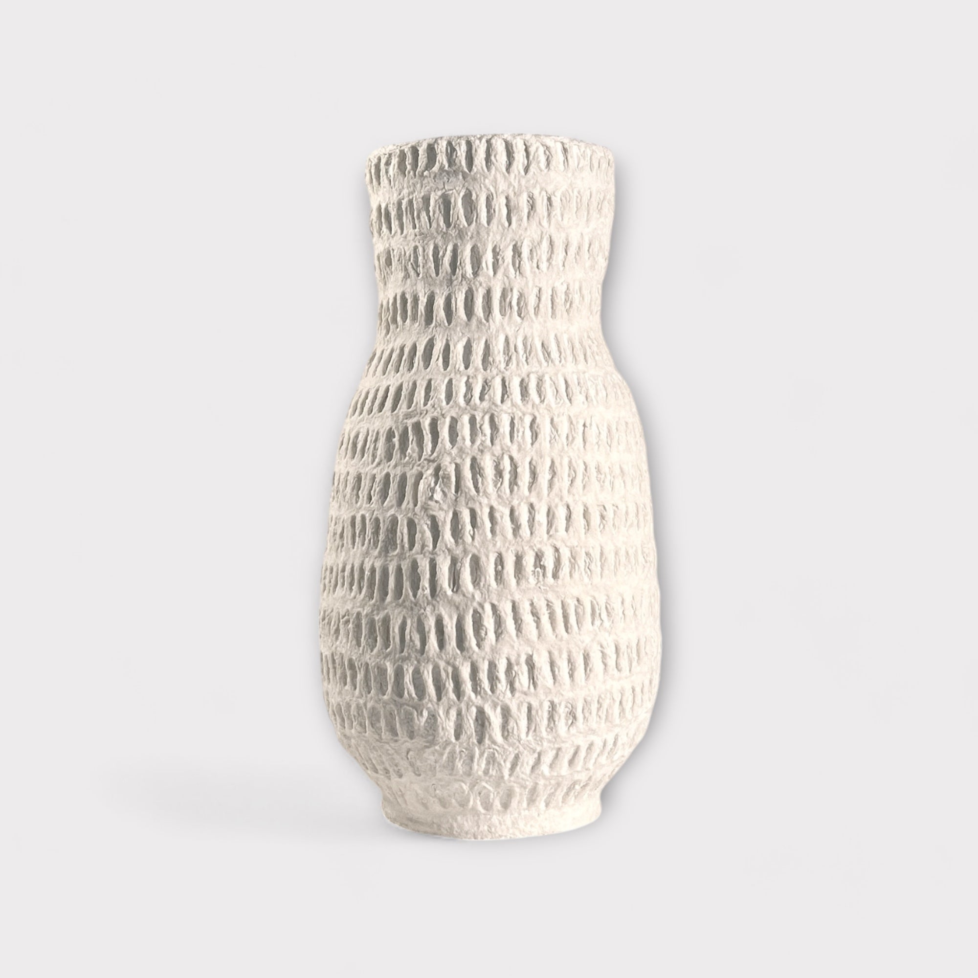 Cotton Stone Vase Long Stem - Eggshell - Matteurs - Nest & Bird