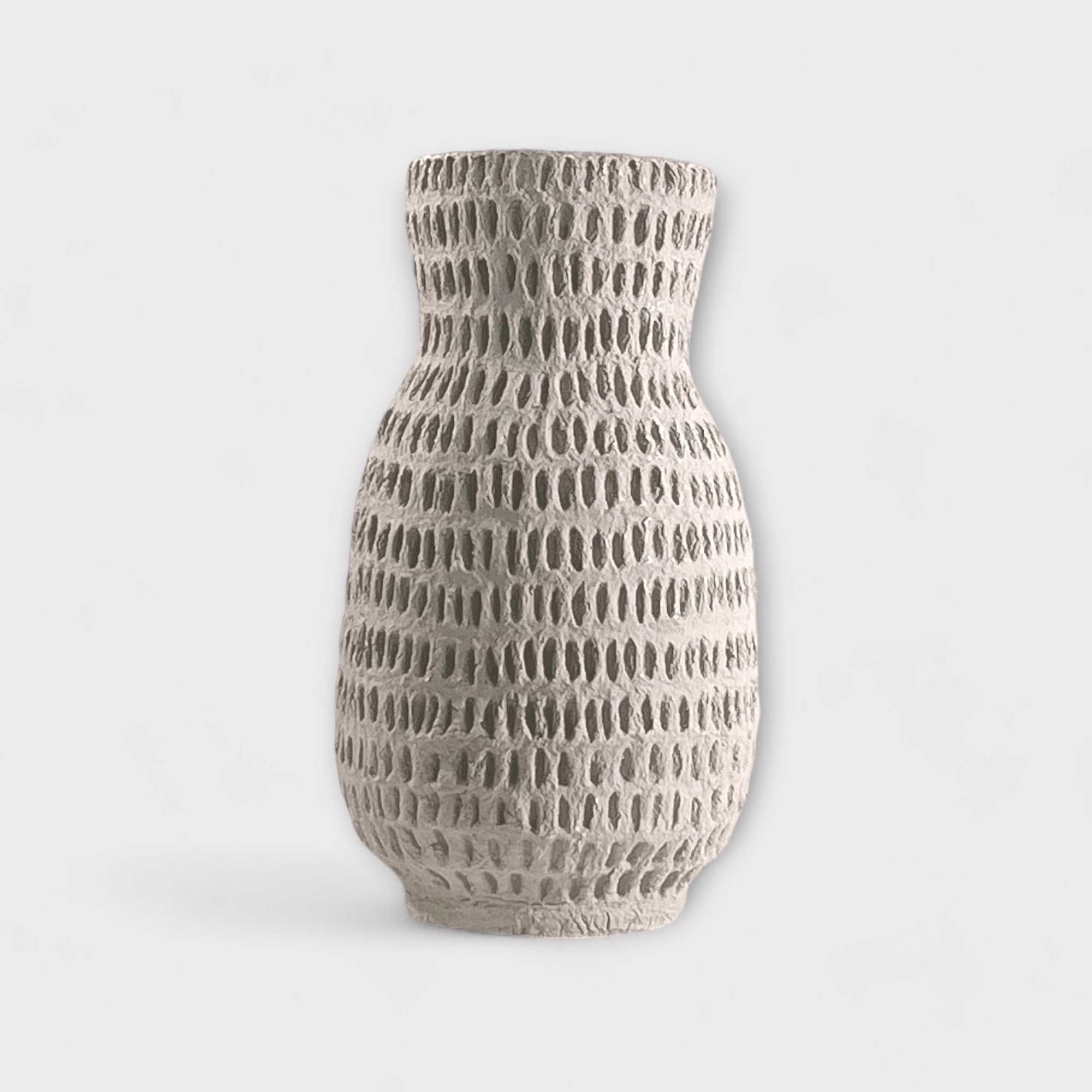 Cotton Stone Vase Long Stem - Soft Beige - Matteurs - Nest & Bird