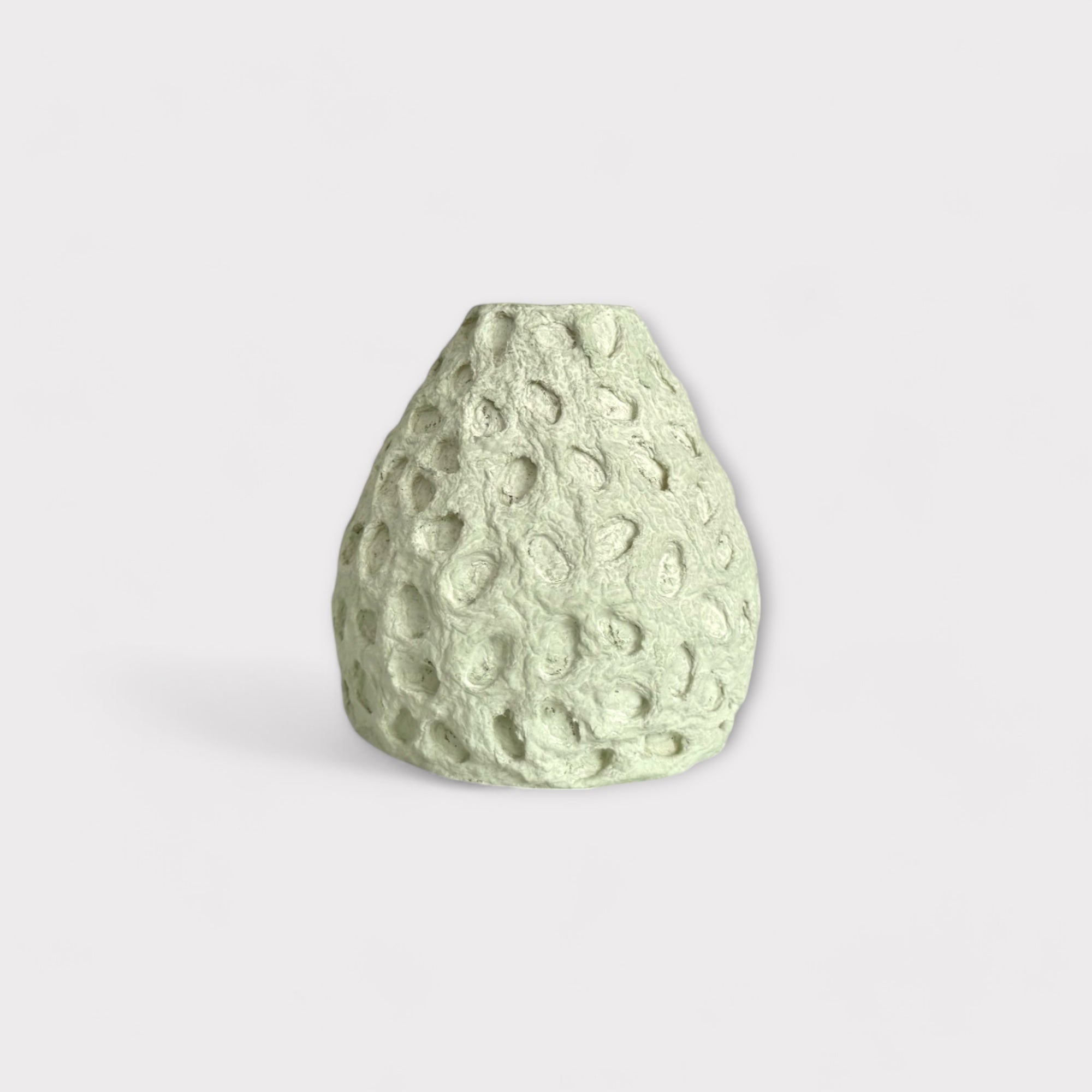 Cotton Stone Vase Petite Tear - Leaf - Light Mint - Matteurs - Nest & Bird