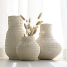 Cotton Stone Vase Round - Eggshell - Matteurs - Nest & Bird