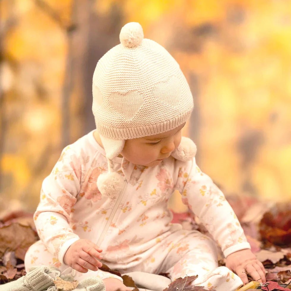 Earmuff Hearts Beanie - Feather - Toshi - Nest & Bird