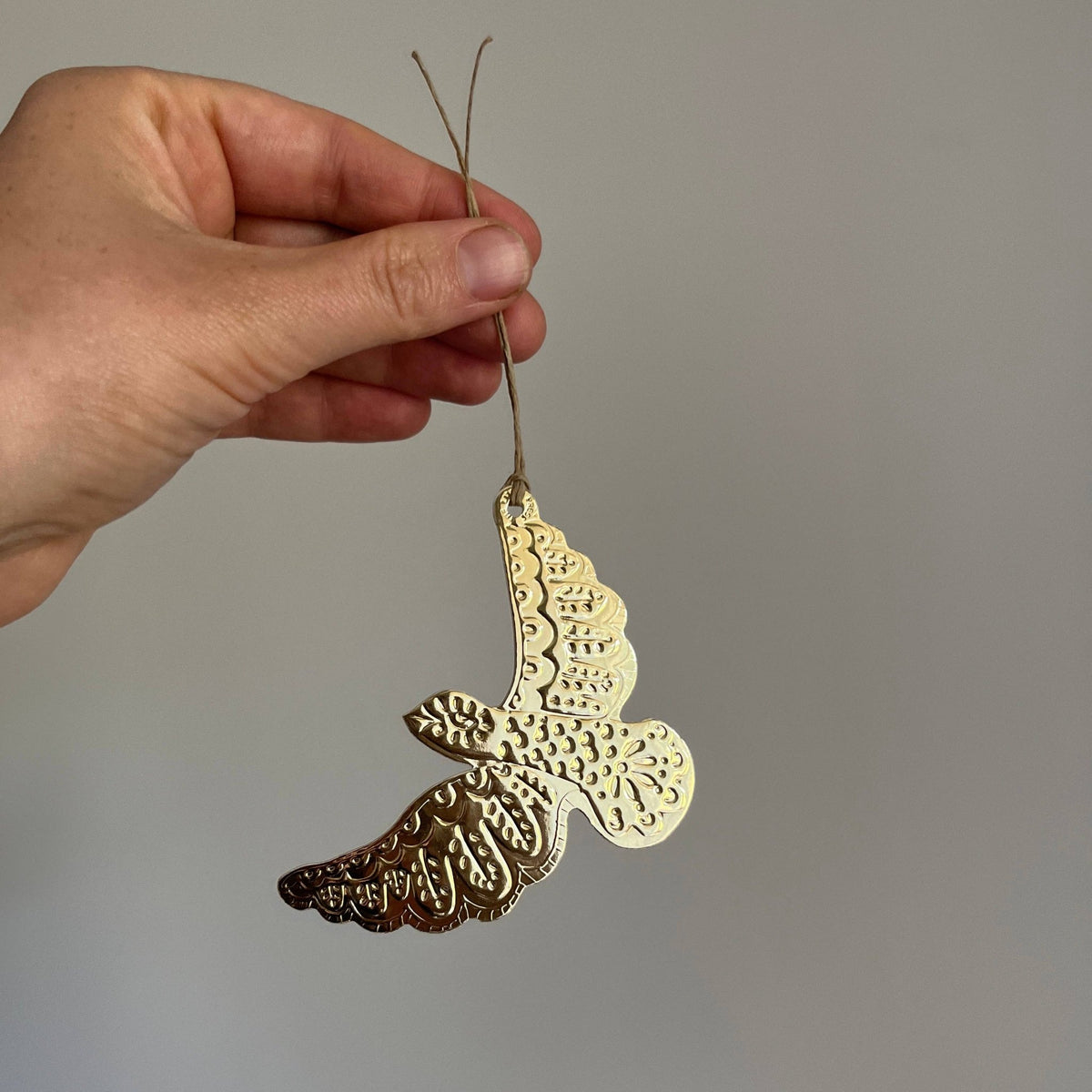 Embossed Paper Dove Ornament – Gold - THE LITTLE PRESS - Nest & Bird