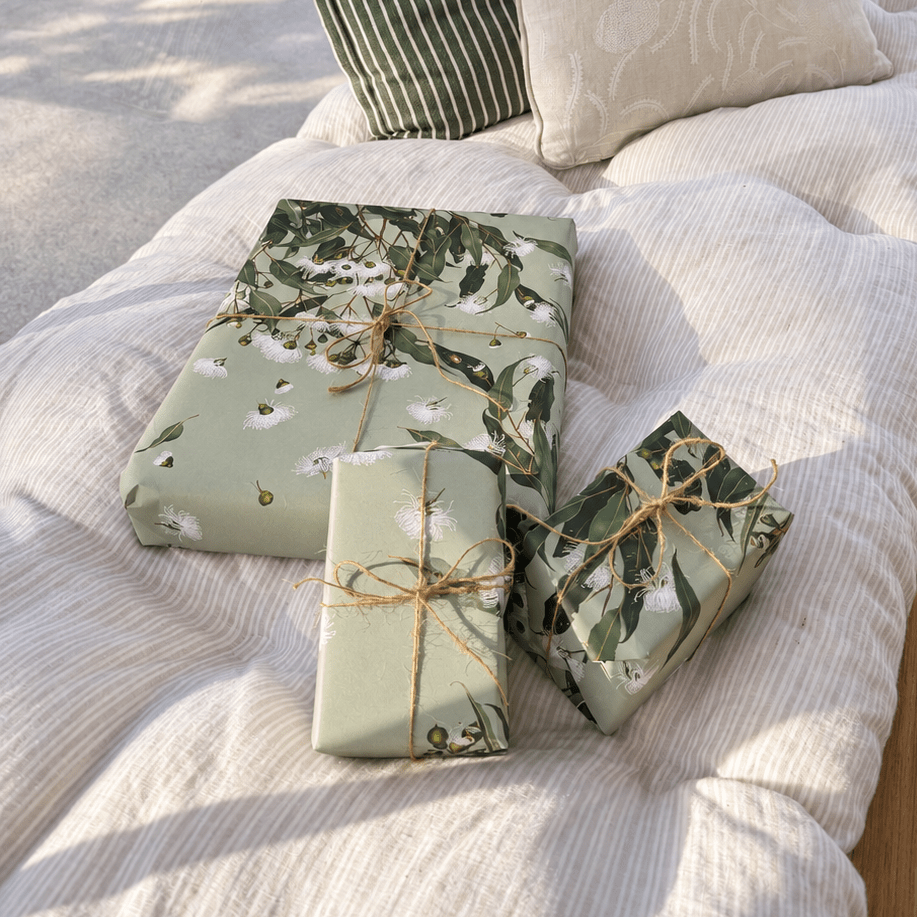Flowering Gum Wrapping Paper -Bell Art- Nest & Bird