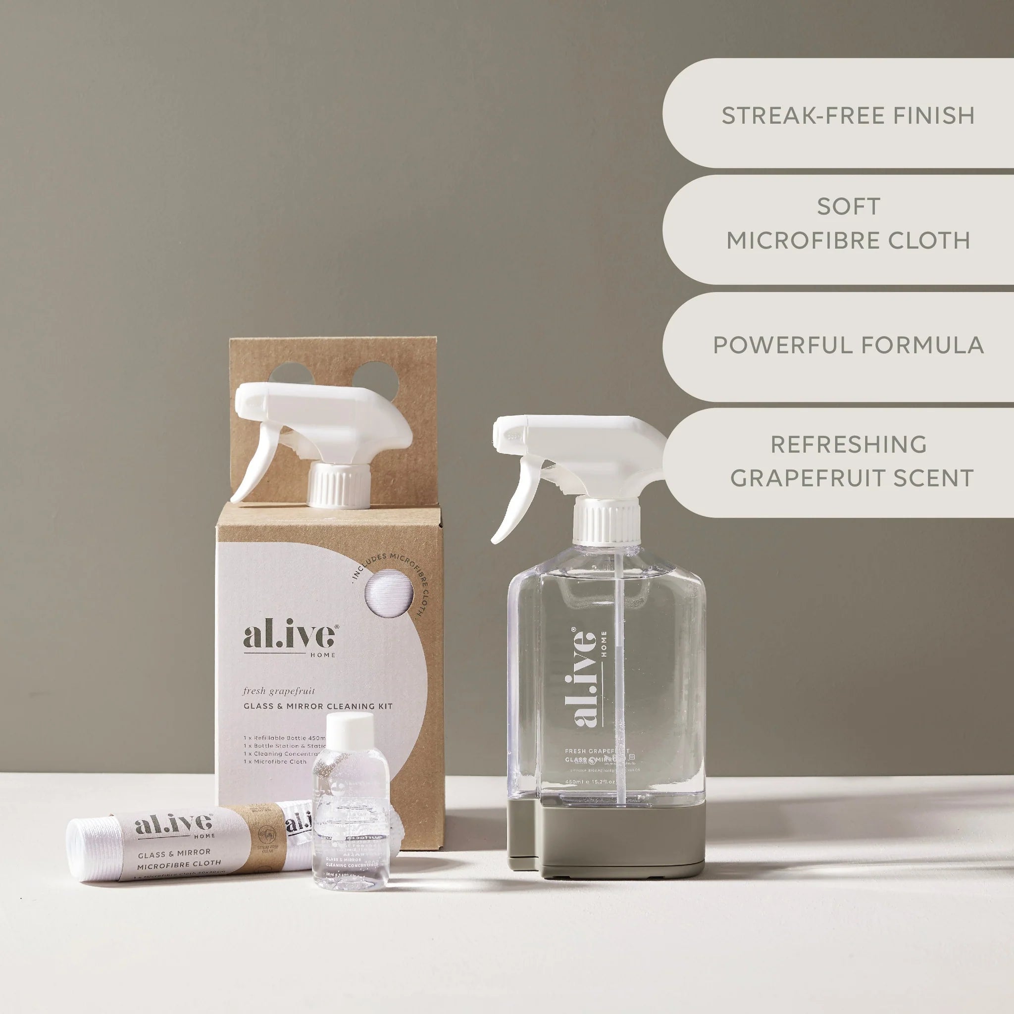 Glass & Mirror Cleaning Kit - al.ive - Nest & Bird