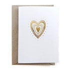 Golden Heart Greeting Card - The Little Press - Nest & Bird