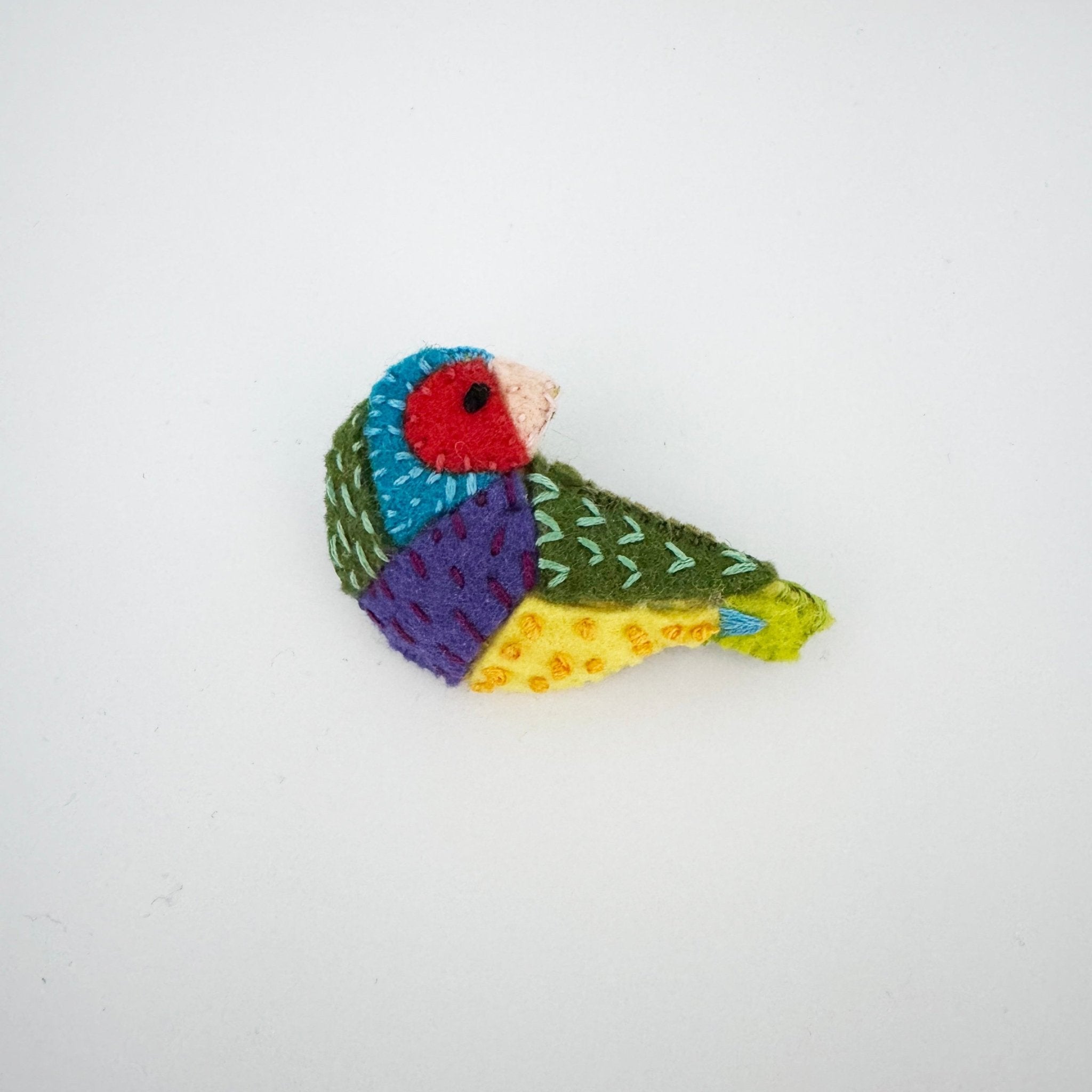 Handcrafted Felt Bird Brooch - Nest & Bird - Nest & Bird